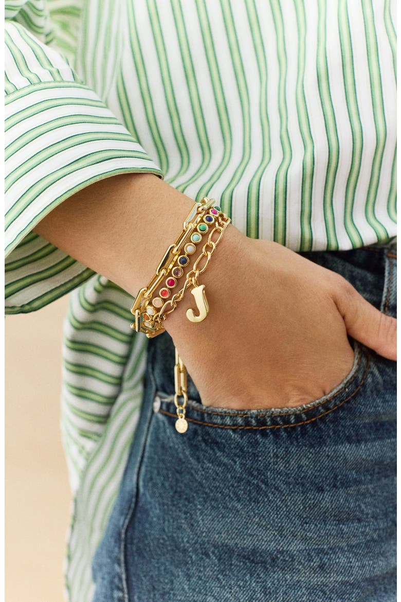 Annika Initial Bracelet, Alternate, color, GOLD - P