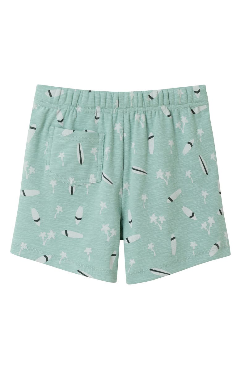 Andy & Evan Surfboard Print Henley T-Shirt & Drawstring Shorts Set, Alternate, color, Lt. Green