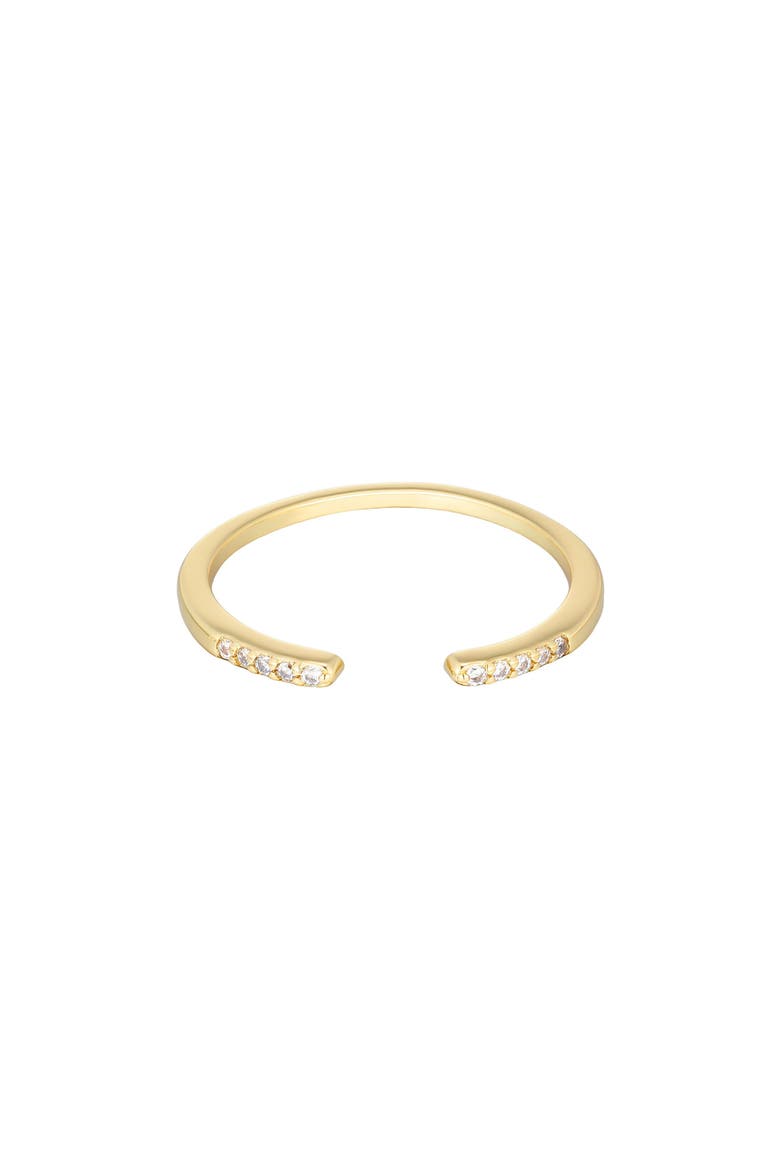 Cubic Zirconia Split Band Ring, Main, color, GOLD
