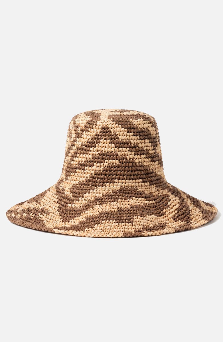 BRUNNA.CO The Zenda Wide Brim Raffia Rancher Hat, Main, color, Brown