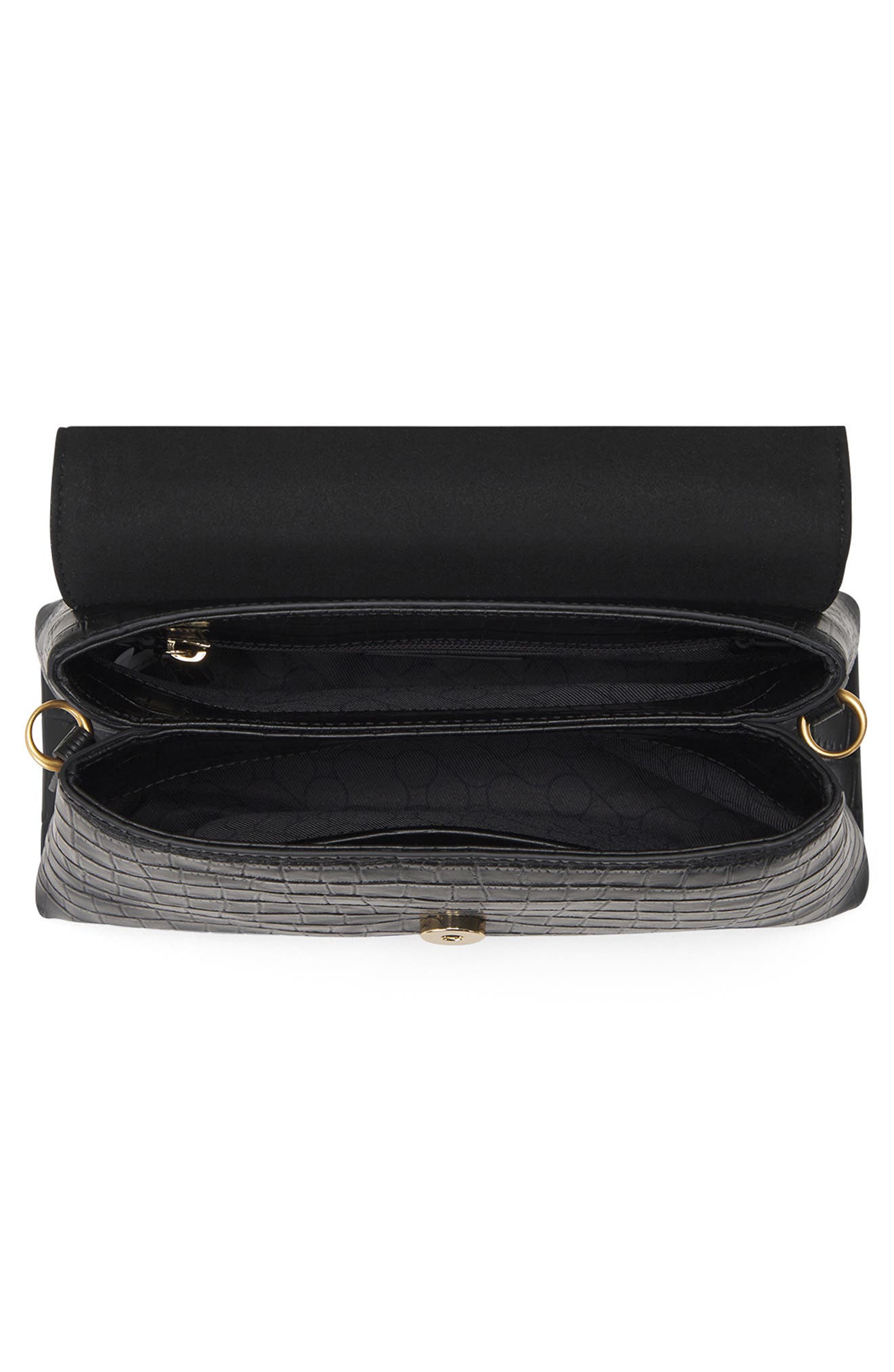 Oryany Lottie Croc Embossed Leather Crossbody Bag, Alternate, color, 