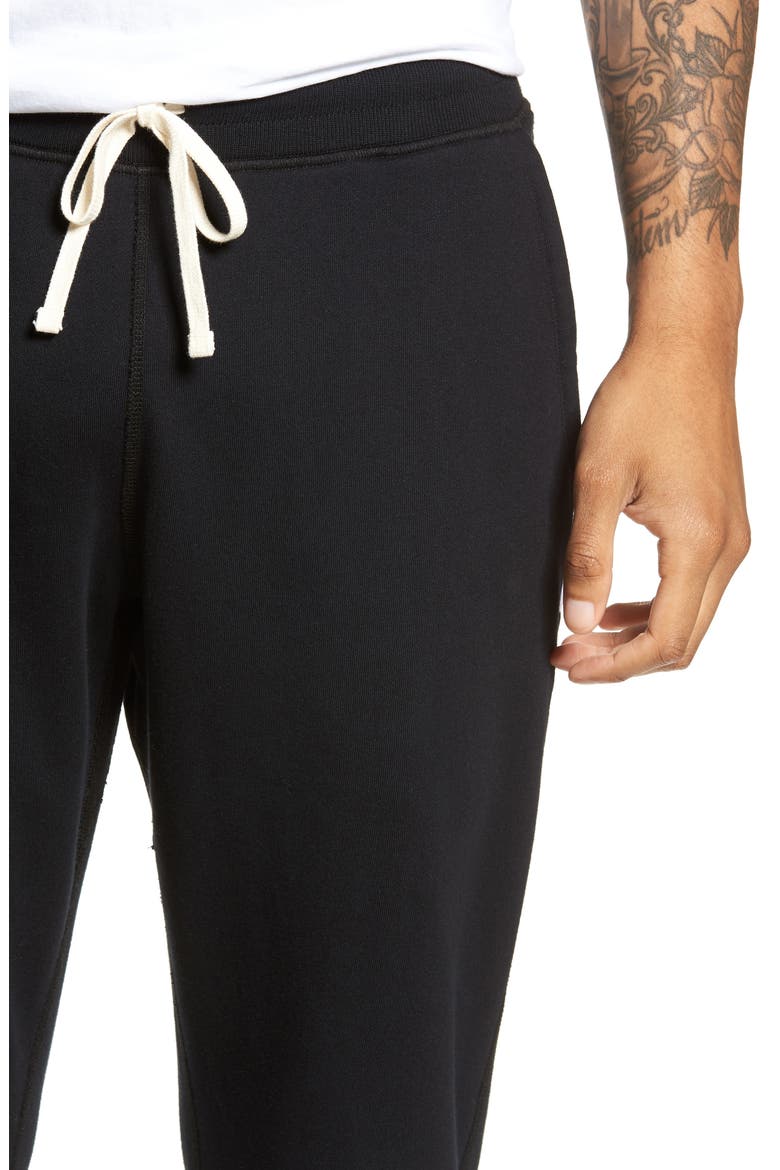Midweight Terry Standard Sweatpants, Alternate, color, BLACK