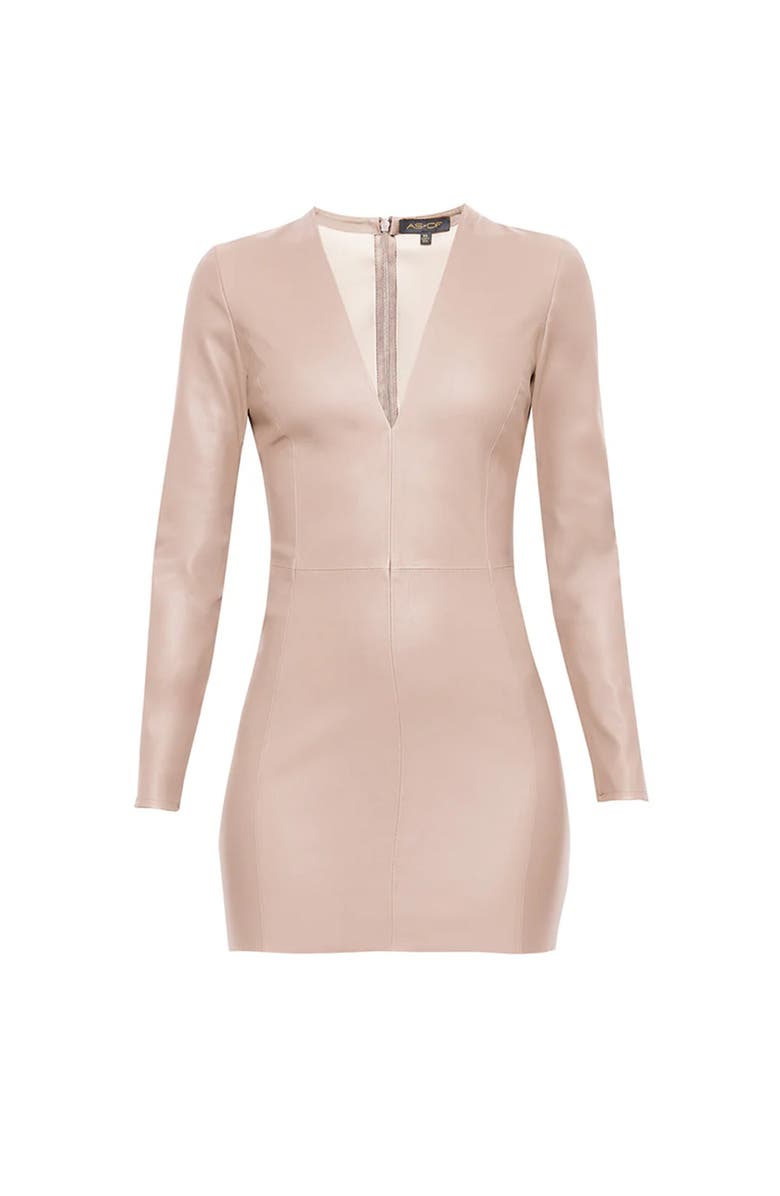 AS by DF Demeter Stretch Leather Dress, Alternate, color, Chai