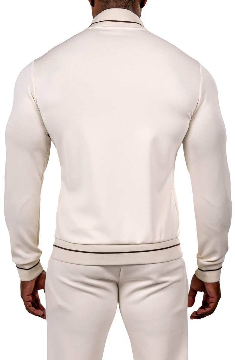 Maceoo Marthyr0001 White Zip Sweatshirt, Alternate, color, White