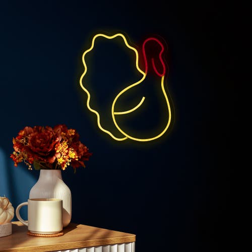 Northlight Led Turkey Neon Lighted Thanksgiving Wall Or Window Decoration In White