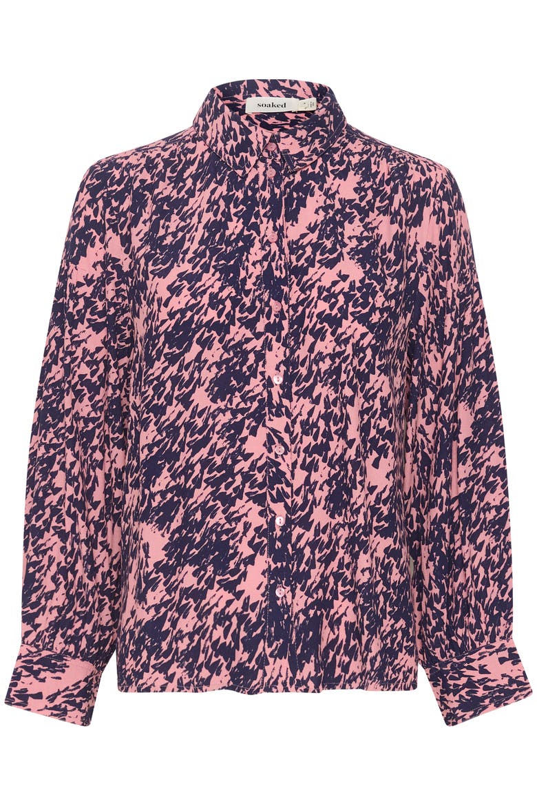 SLSylvia Printed Long Sleeve Shirt, Alternate, color, Blush Drop Print