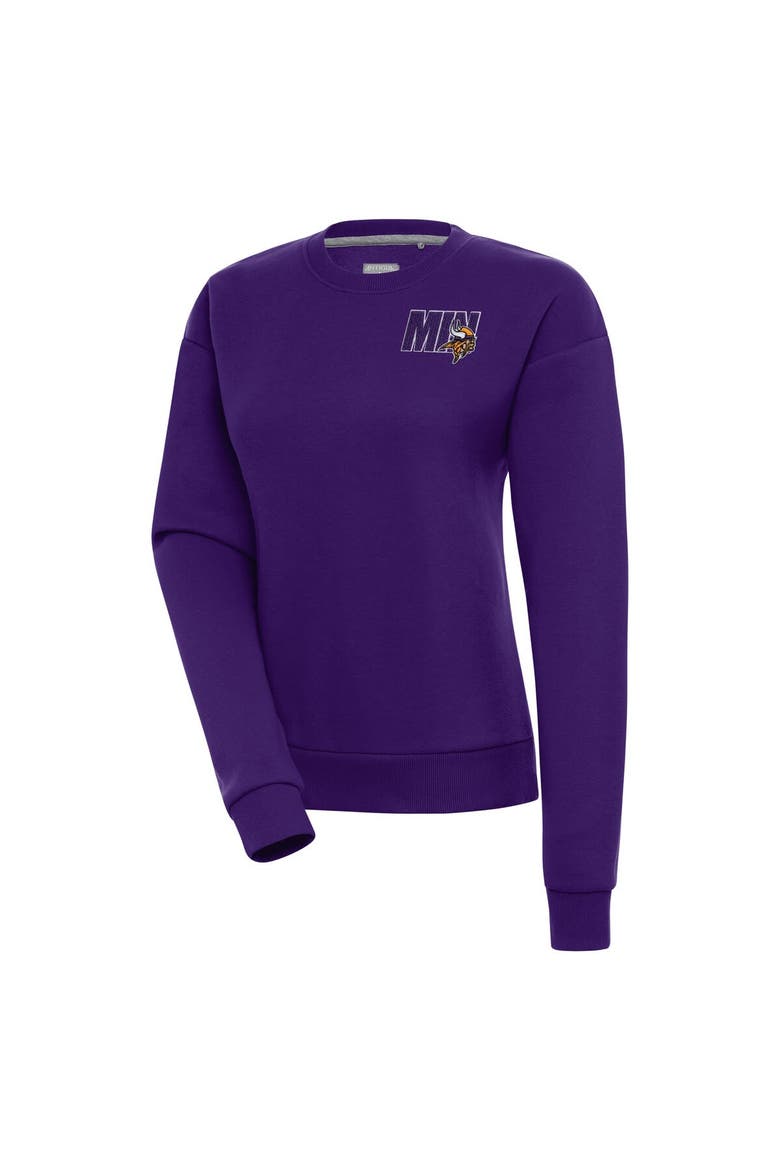 Women's Antigua  Purple Minnesota Vikings Victory Pullover Sweatshirt, Main, color, Purple