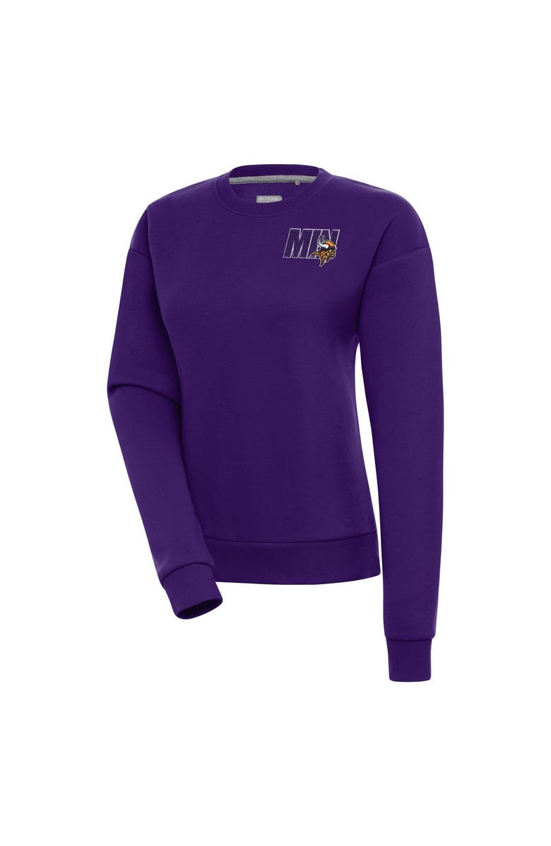 ANTIGUA Women's Antigua Purple Minnesota Vikings Victory Pullover Sweatshirt, Main, color,