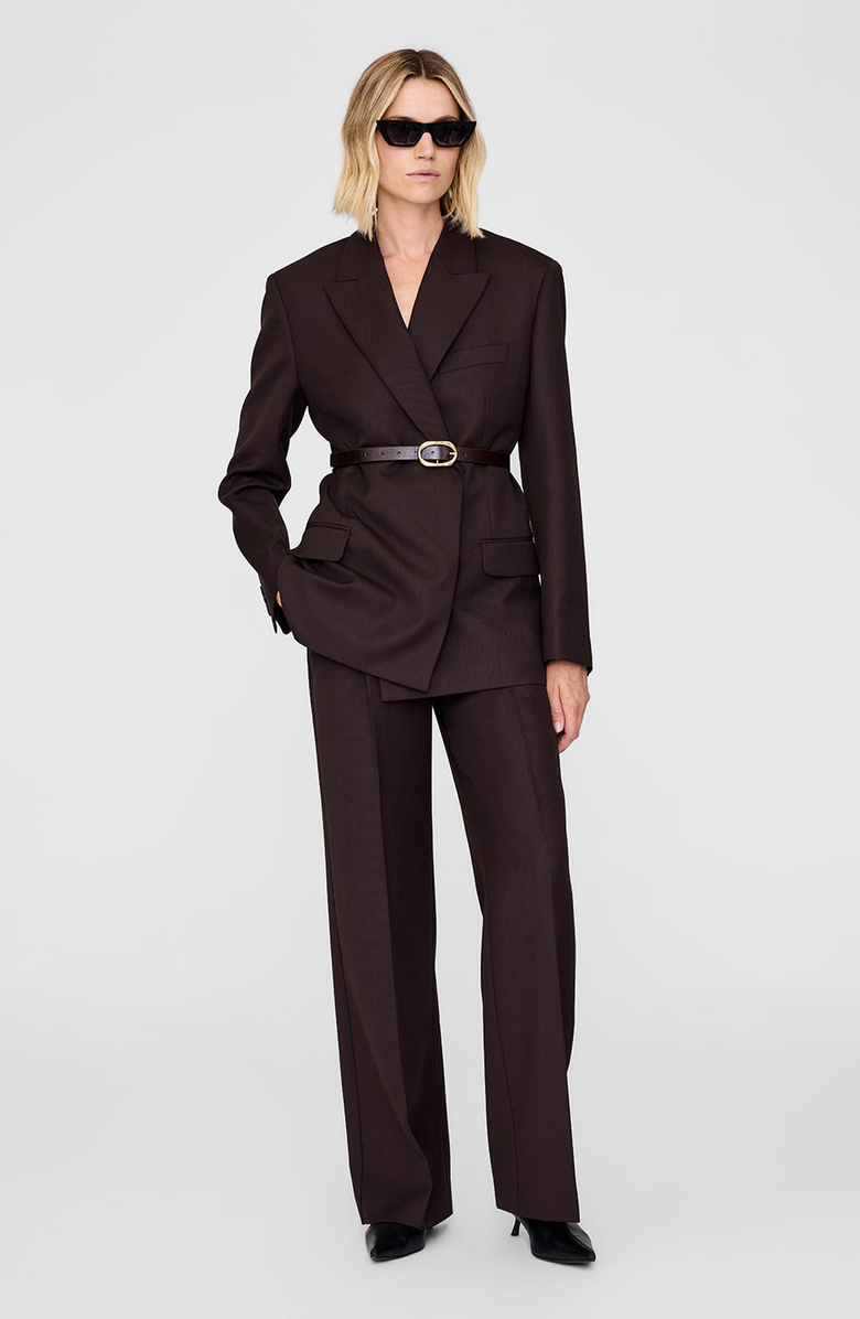 ANINE BING Trent Trouser, Alternate, color, Deep Brown