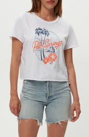 Michael Stars Palm Springs Cotton Crop Graphic T-Shirt