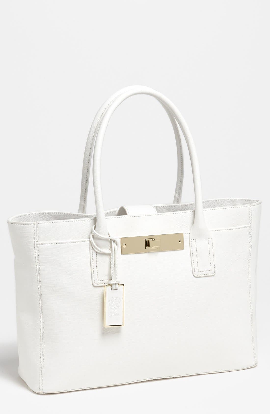 'Alex' Tote, Large, Main, color, SNOW WHITE