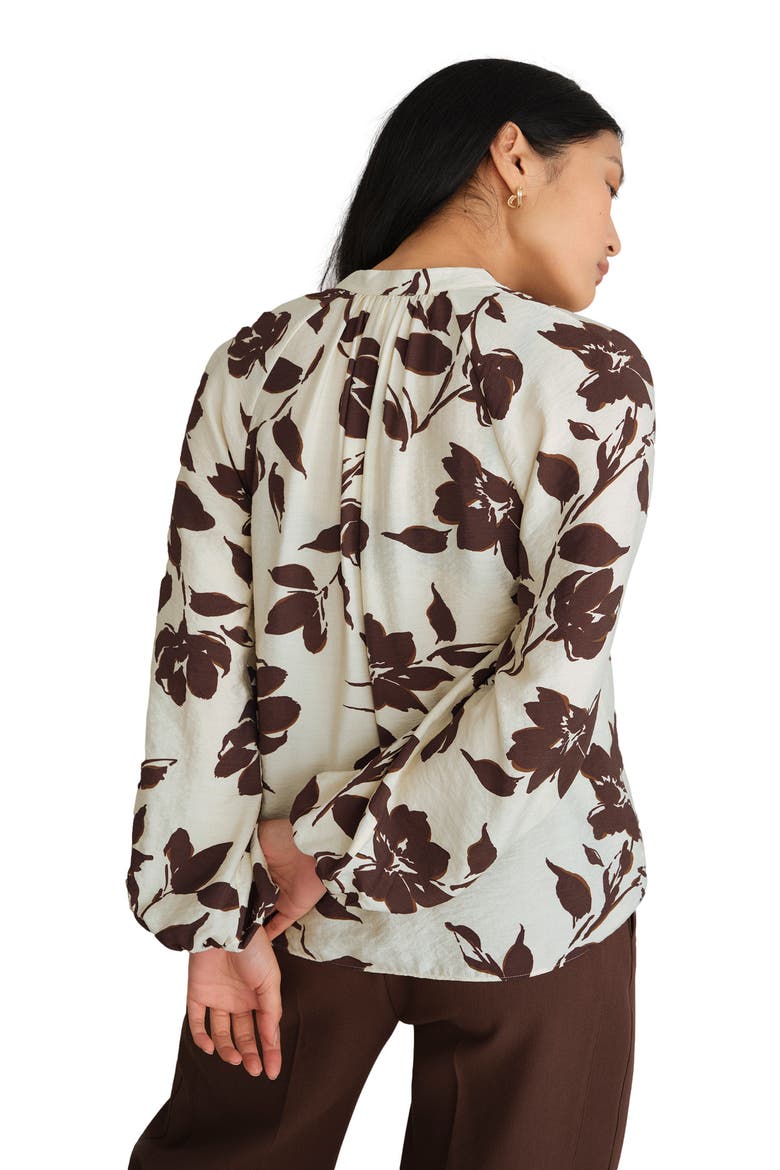 Sherry Blouse, Alternate, color, Beige Chocolate