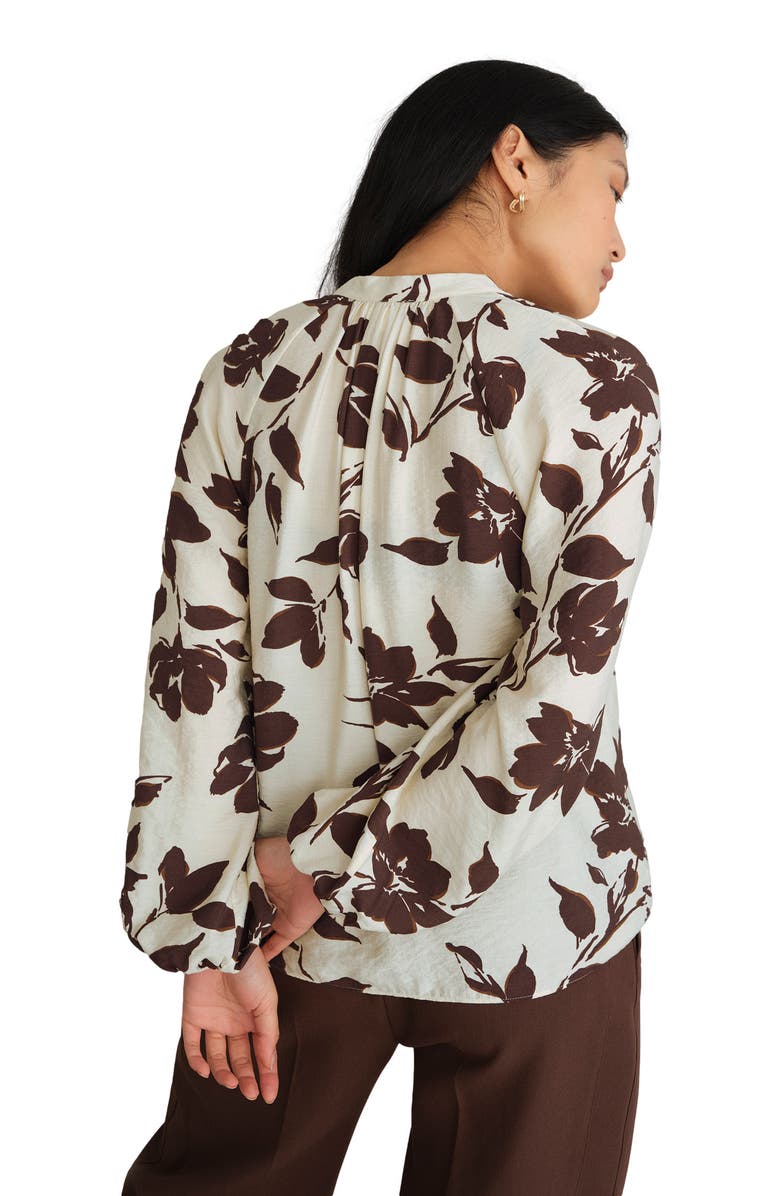 HOBBS LONDON Sherry Blouse, Alternate, color, Beige Chocolate