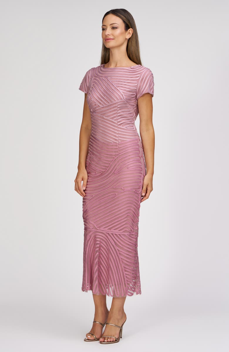 JS Collections Julianna Soutache Cocktail Dress, Alternate, color, Multi Pink