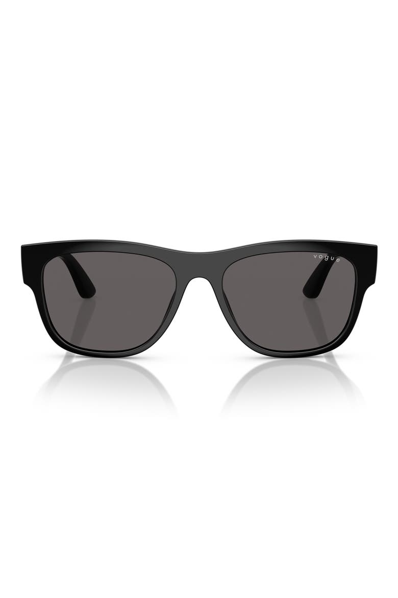 Kids' 52mm Pillow Sunglasses, Main, color, BLACK