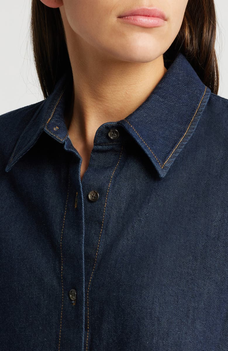 COS Oversize Denim Button-Up Shirt, Alternate, color, 