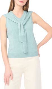 Halogen® Tie Shoulder Sleeveless Sweater