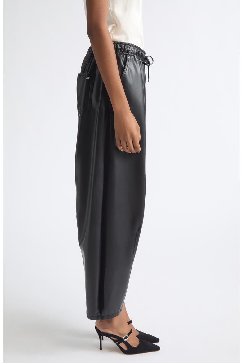 Brooks Faux Leather Jogger Pants, Alternate, color, BLACK