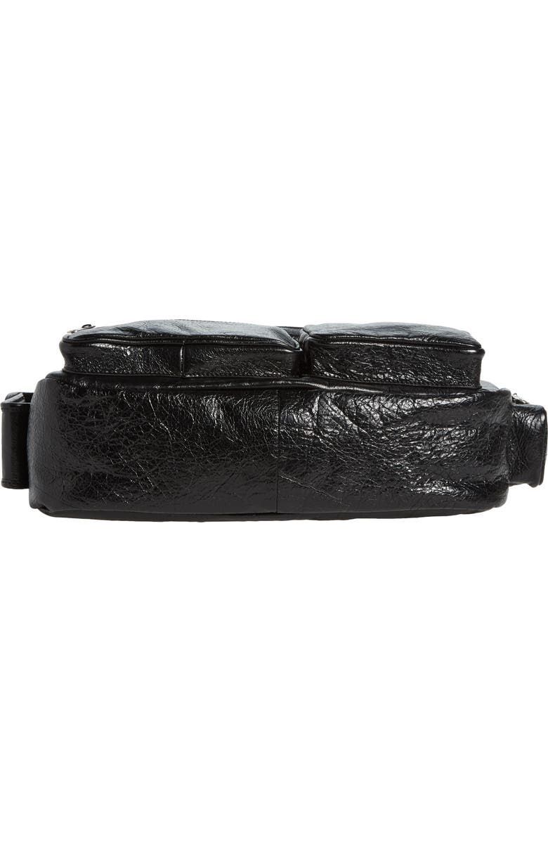 Balenciaga Superbusy Crinkle Leather Messenger Bag, Alternate, color,