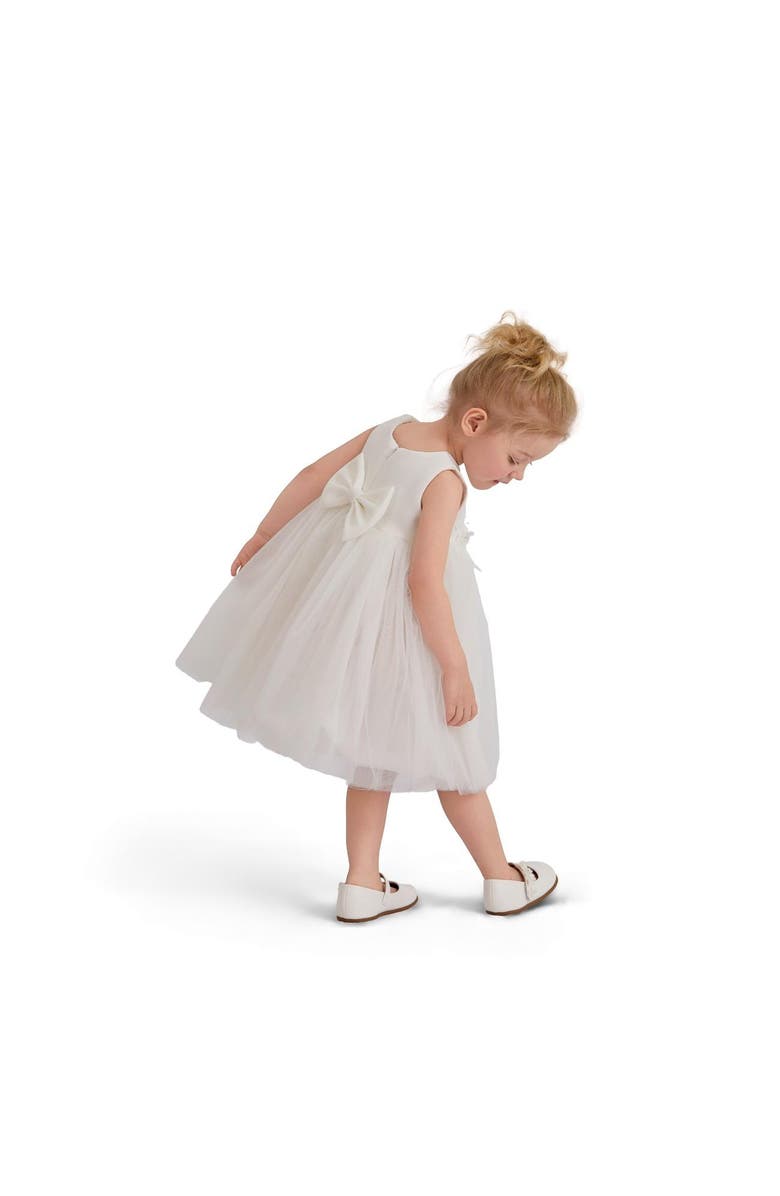 Tulleen Ribbon Bloom Gown, Alternate, color, White