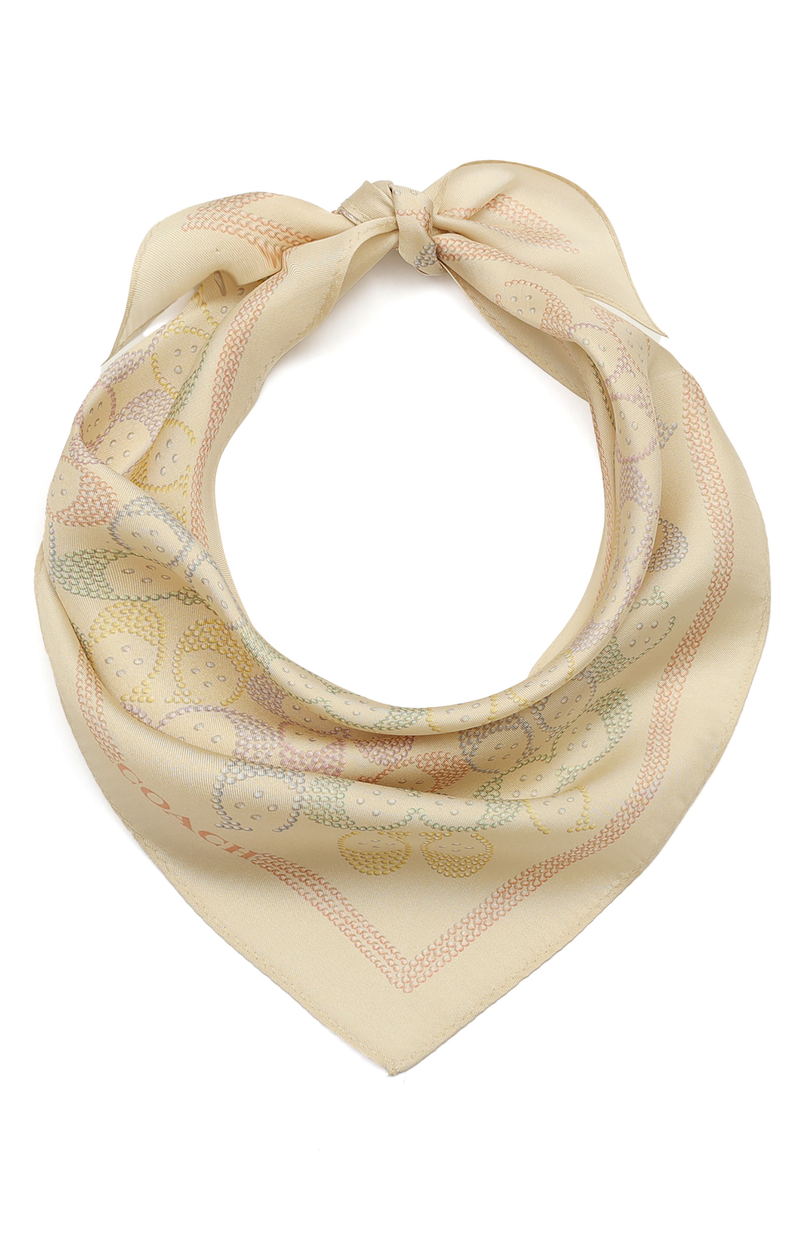 小物 Coach Signature Ladybug Silk Scarf YLW COACH Rainbow Signature C Silk Square Scarf (Women) | Nordstrom