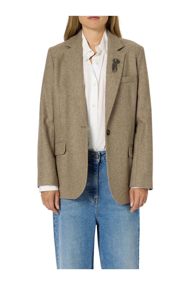 Nellys Herringbone Straight Jacket, Alternate, color, String