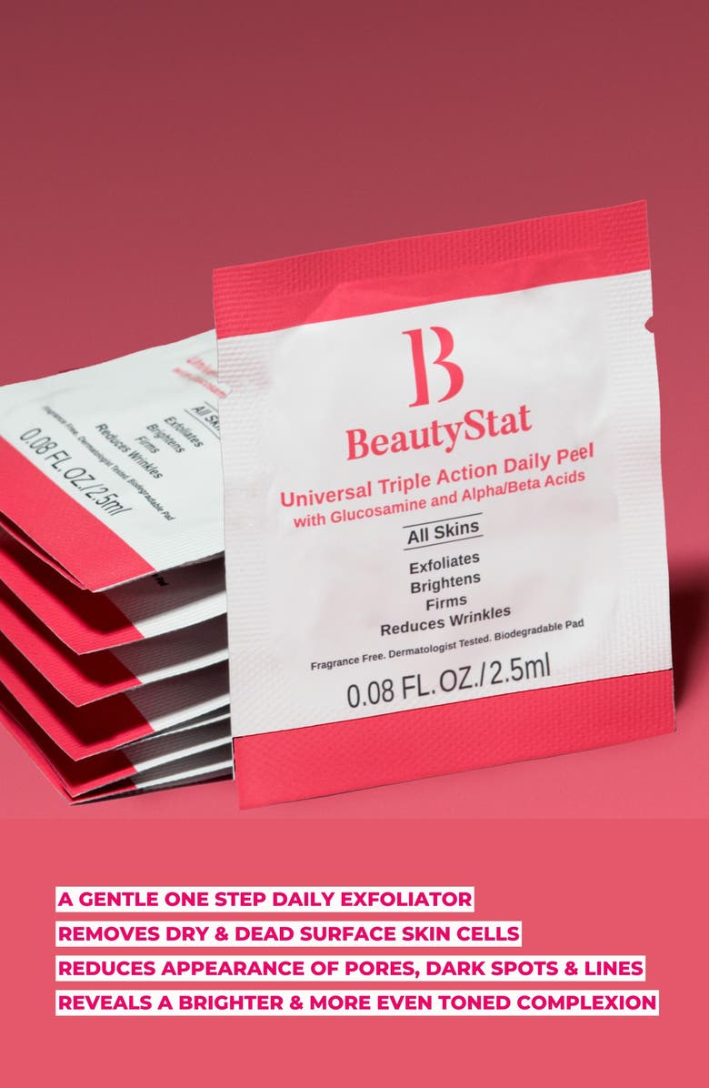 BeautyStat Triple Action One-Step Daily Exfoliating Peel Pad, Alternate, color,
