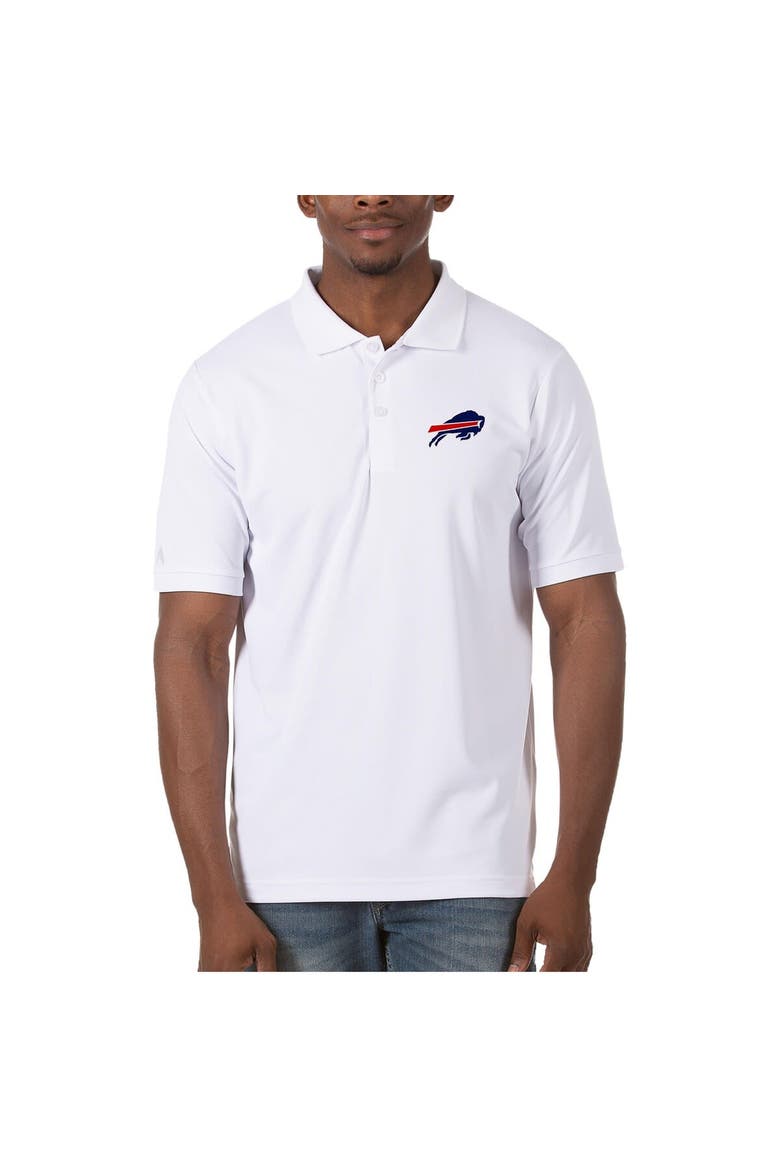 Men's Antigua White Buffalo Bills Legacy Pique Polo, Main, color, White