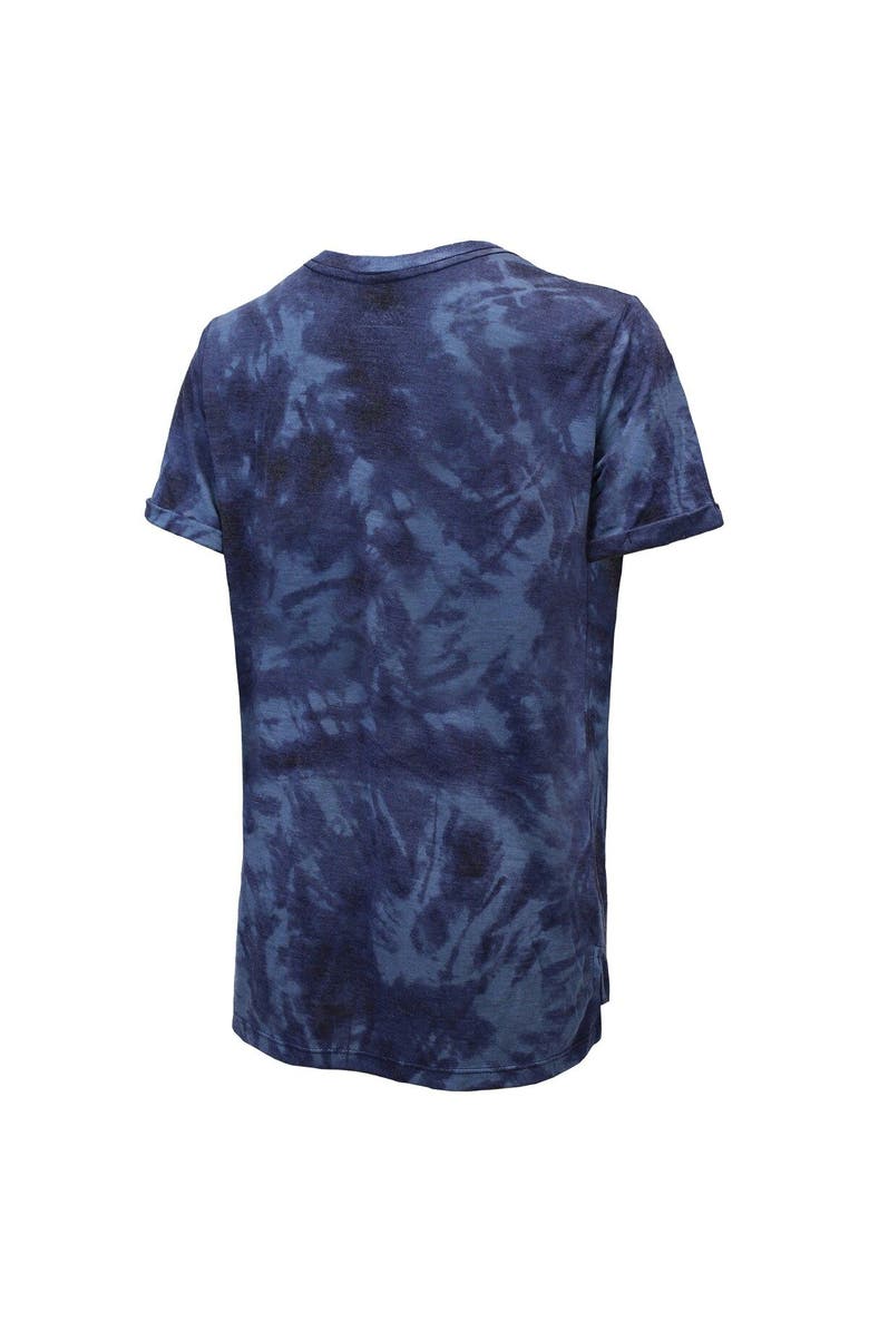 Majestic Threads Women's Majestic Threads Deep Sea Blue Seattle Kraken Boyfriend Tie-Dye T-Shirt, Alternate, color, Navy