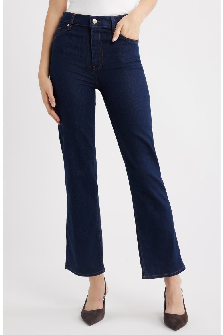 Le Sleek High Waist Ankle Straight Leg Jeans, Main, color, RINSE