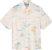 AllSaints Breezer Floral Short Sleeve Button-Up Shirt