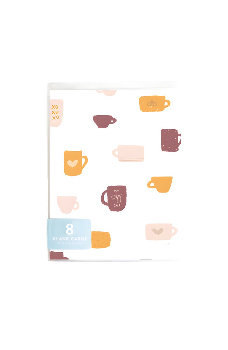 Joy Paper Co. Fall Coffee Boxed Greeting Card Set, Alternate, color, Light Pink Envelopes