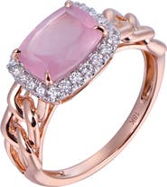 Kahn High Jewelry Rose Quartz Ring with Diamonds