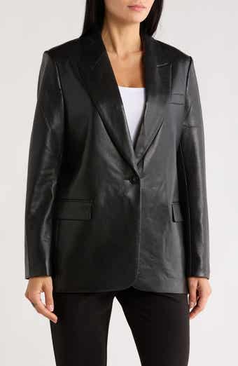 Love Token Alexa Faux Leather Blazer