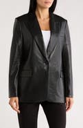 Love Token Alexa Faux Leather Blazer