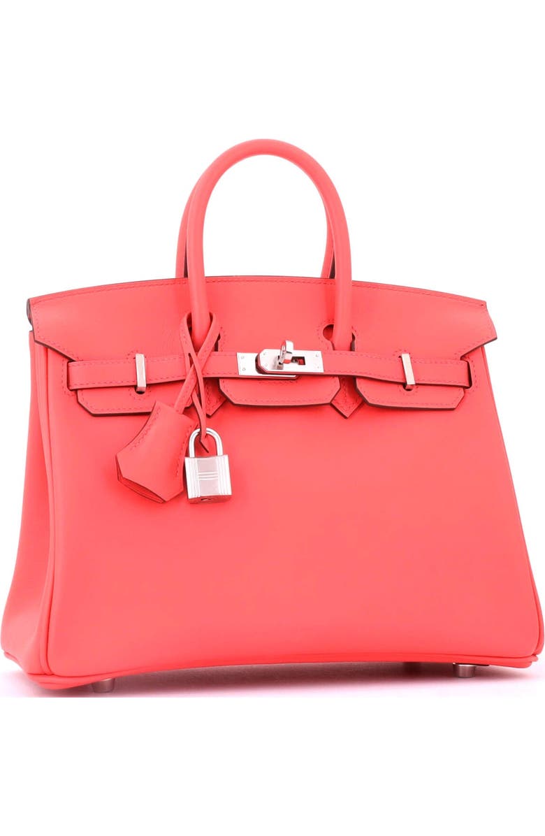Pre-Owned Hermes Birkin Handbag Pink Swift with Palladium Hardware 25, Alternate, color, Rose Texas