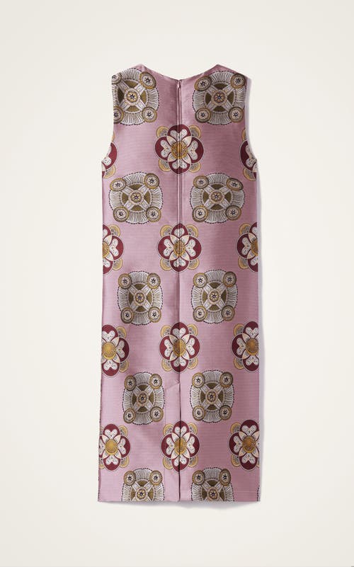 La Doublej Floral-print Sleeveless Midi Dress In Pink