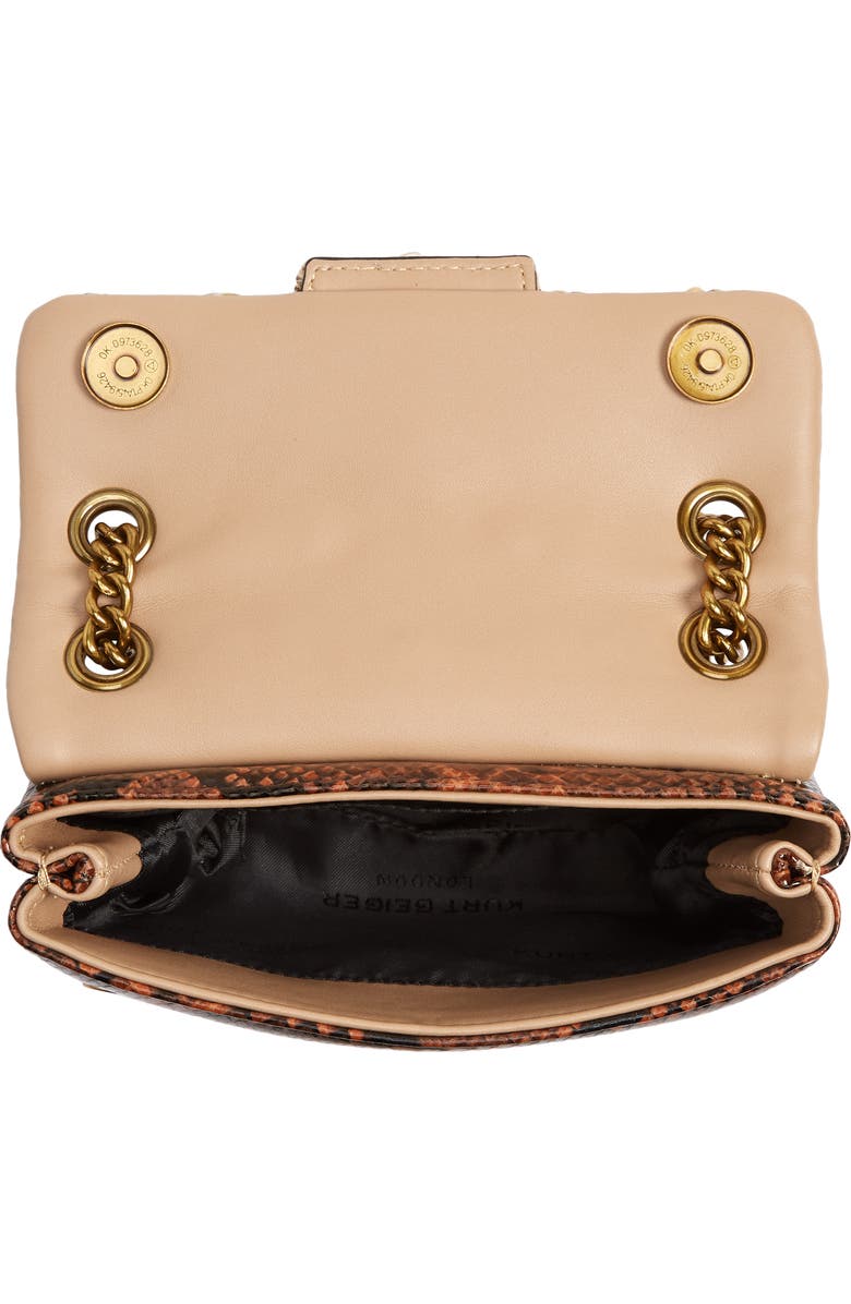 Kurt Geiger London Mini Kensington Raffia & Snake Embossed Leather Crossbody Bag, Alternate, color,