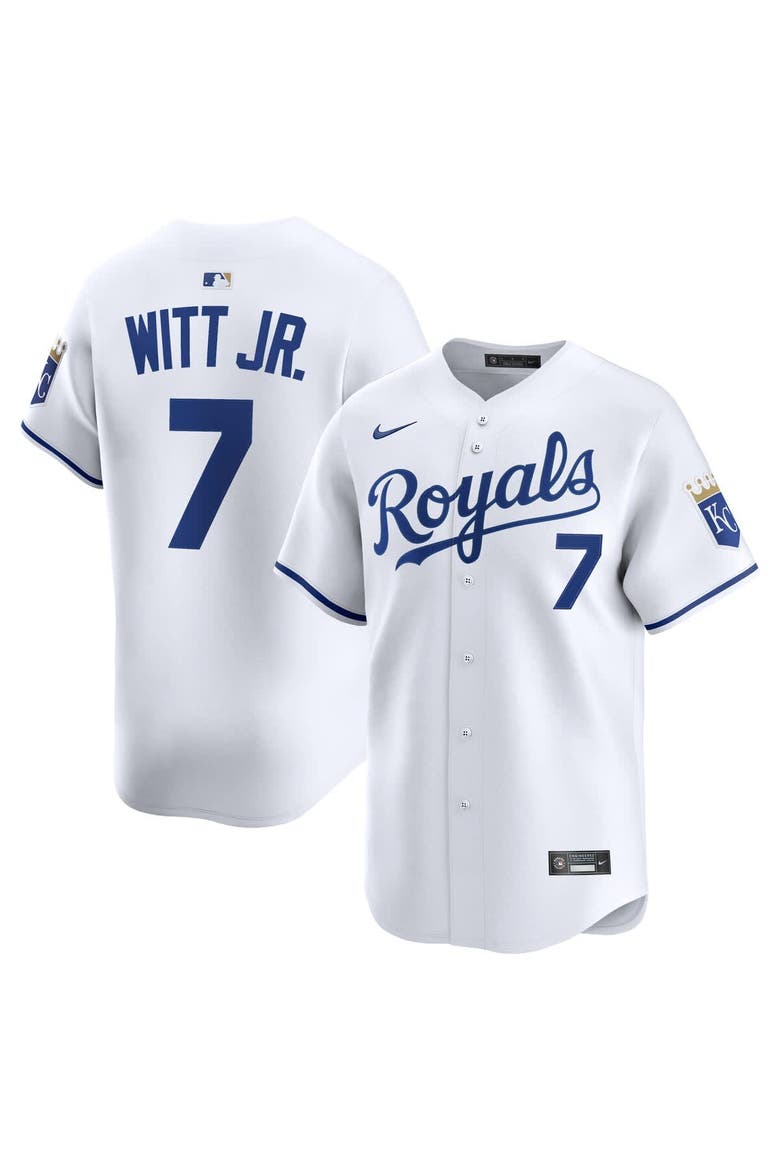 Men's Nike Bobby Witt Jr. White Kansas City Royals Home Limited Player Jersey, Main, color, White