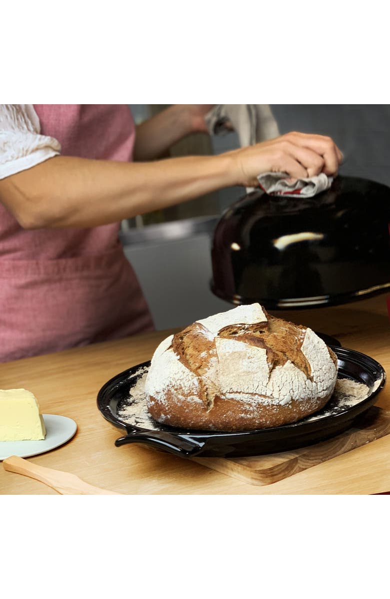 Emile Henry Flame Bread Cloche, Alternate, color, Charcoal