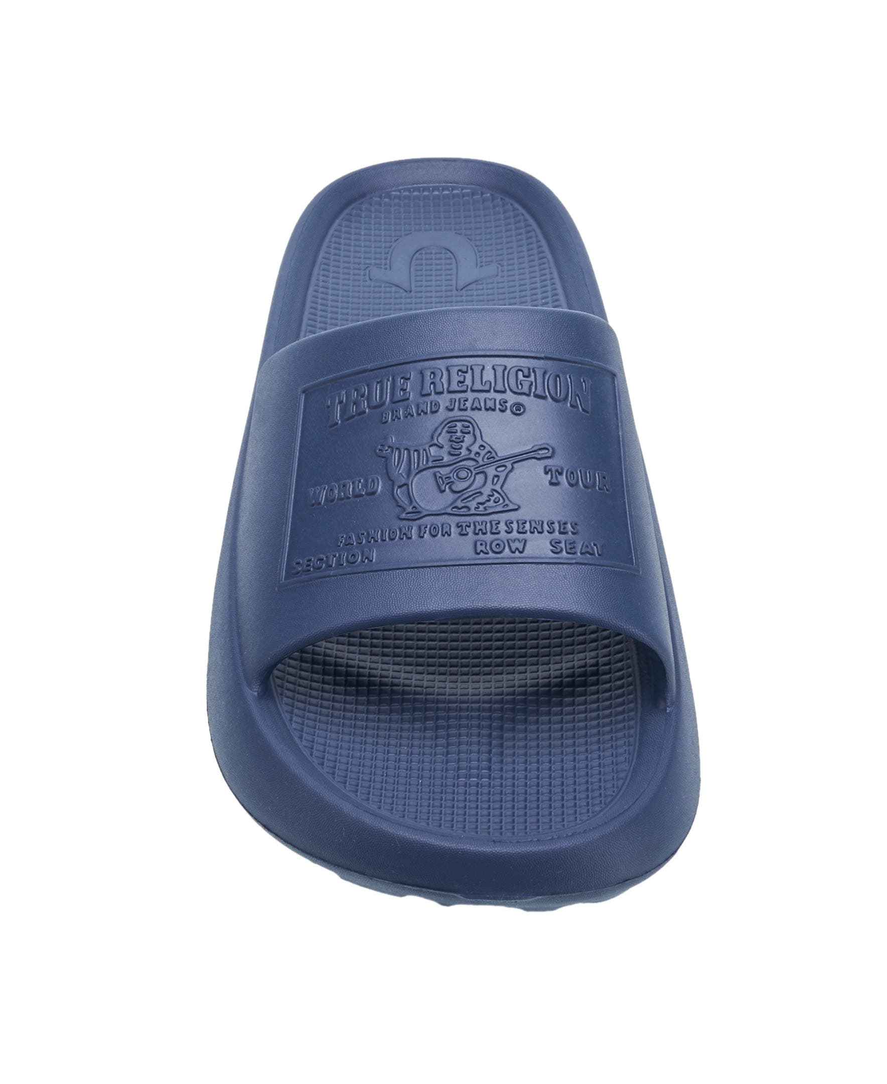 True Religion Wayne Logo Single Slide, Alternate, color, Navy