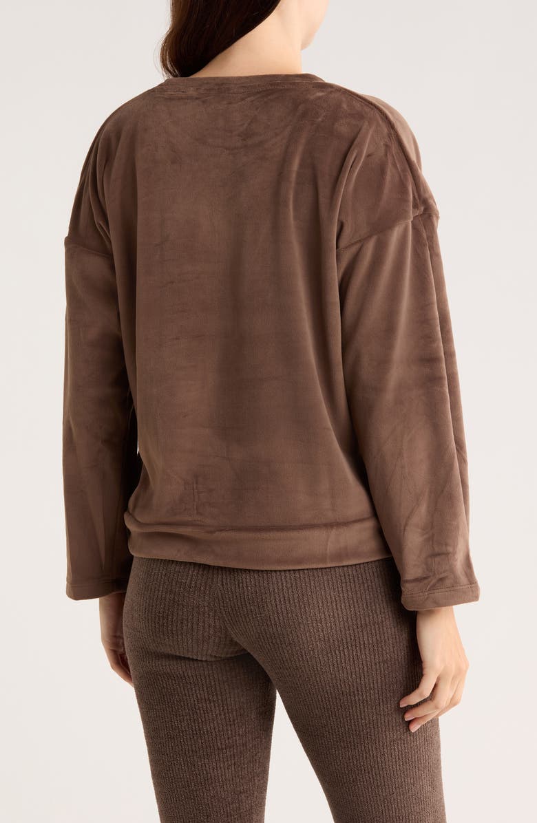 Barefoot Dreams<sup>®</sup> Luxechic Tucked Sweatshirt, Alternate, color, Java