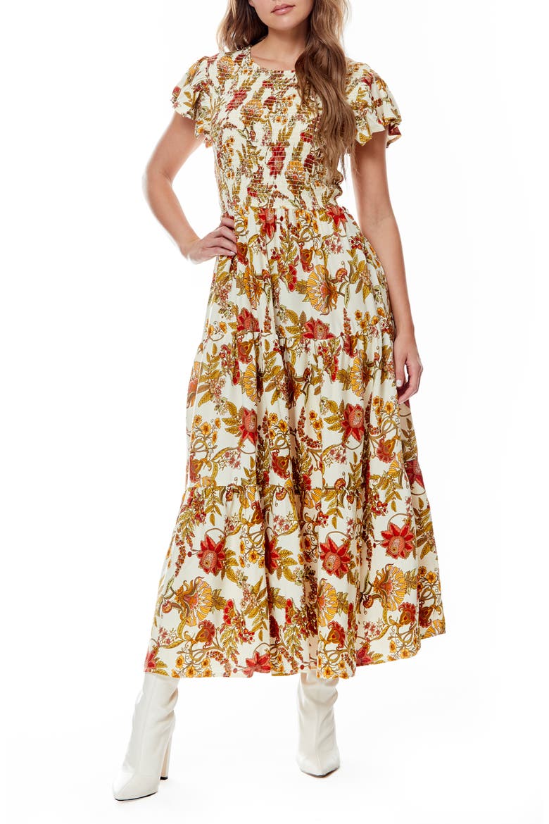 Ainsley Tiered Maxi Dress, Main, color, SPRING FOREST