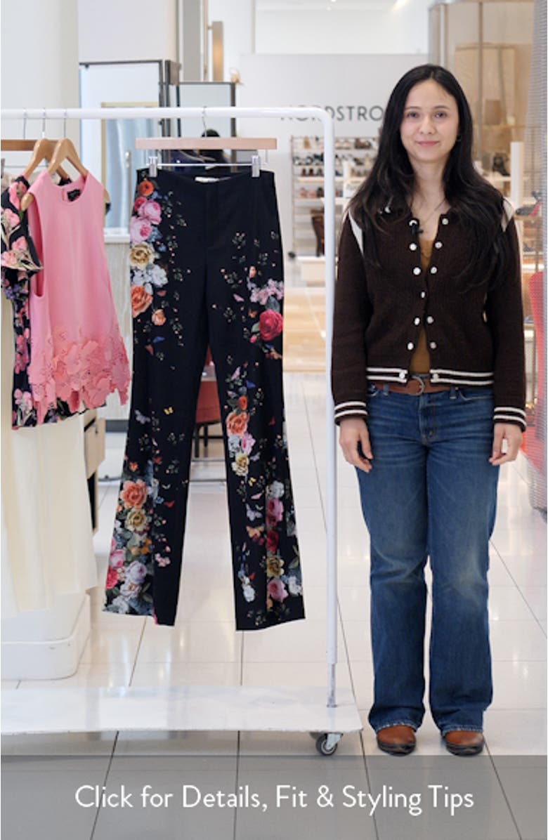 Teeny Floral Fit & Flare Bootcut Pants, sales video thumbnail