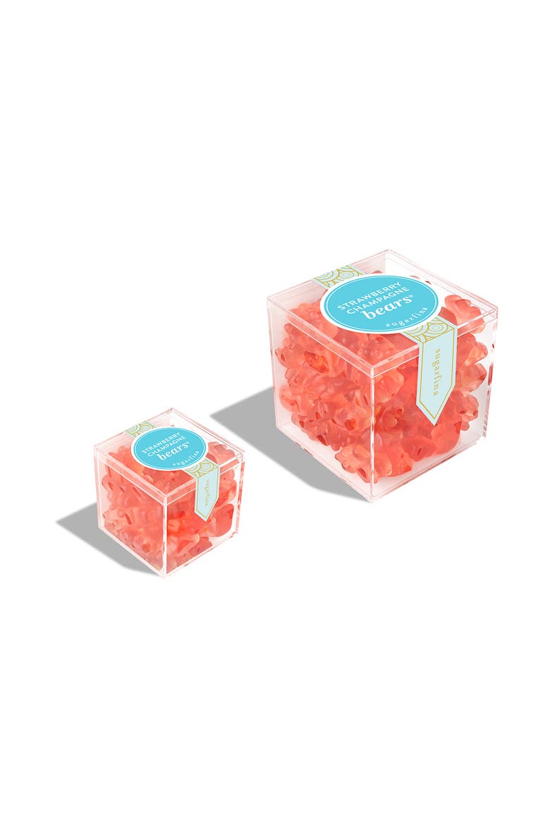 Strawberry Champagne Bears Large Candy Cube, Alternate, color, NO COLOR
