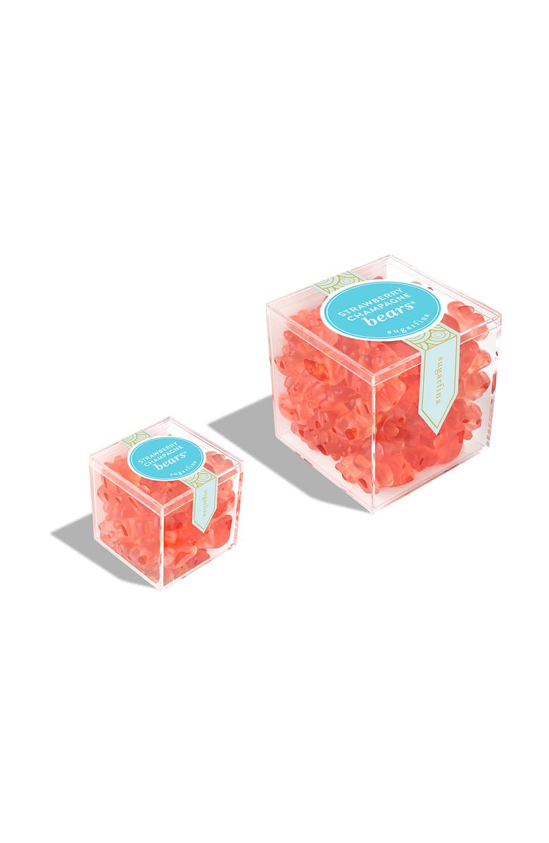 sugarfina Strawberry Champagne Bears Large Candy Cube, Alternate, color,