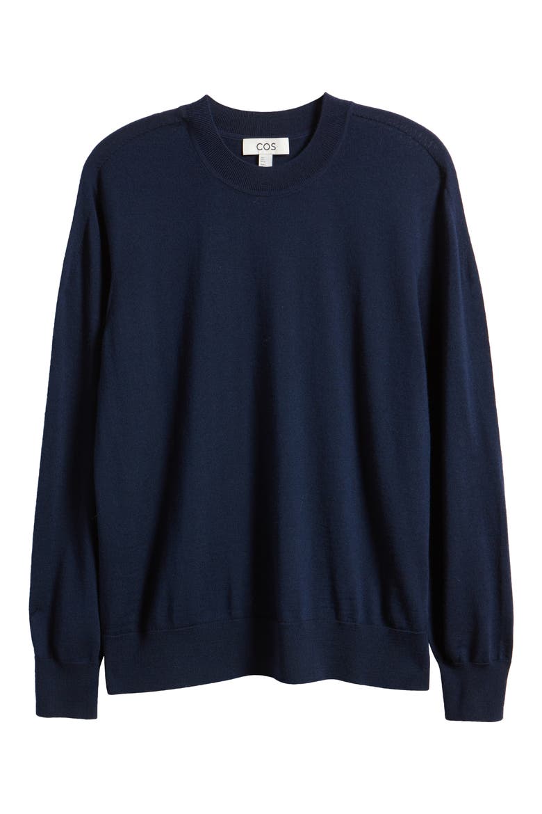 Merino Wool Sweater, Alternate, color, BLUE DARK