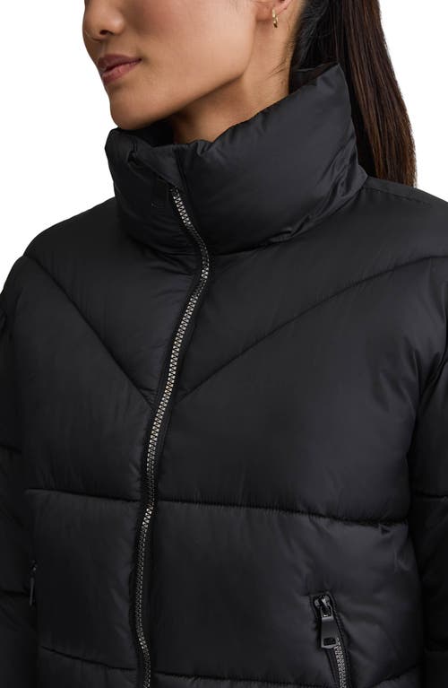 Nvlt Stand Collar Crop Puffer Jacket In Black