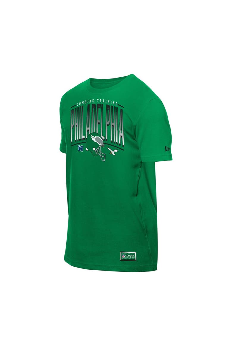 Men's New Era  Green Philadelphia Eagles Combine Authentic Training Throwback T-Shirt, Alternate, color, Green
