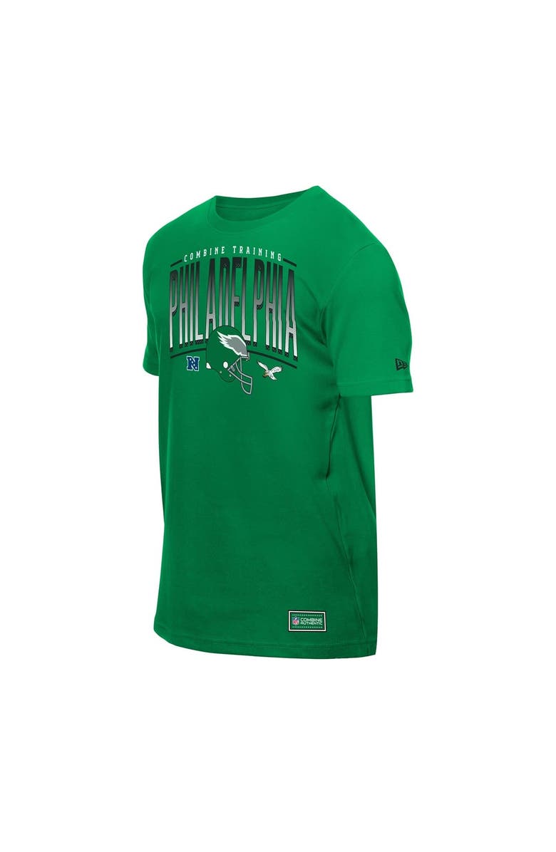 New Era Men's New Era  Green Philadelphia Eagles Combine Authentic Training Throwback T-Shirt, Alternate, color, Green